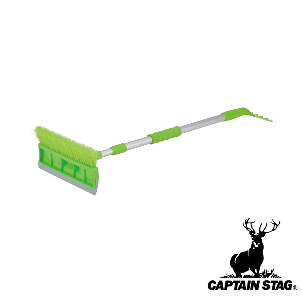 【お得な2個セット】キャプテンスタッグ(CAPTAIN STAG) アルミ折畳み式スノーブラシ(グリーン) | グリーン スノーブラシ アルミ 折りたたみ式 アウトドア 除雪 スクレーパー