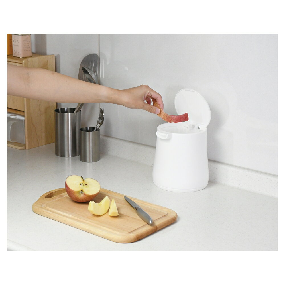 パール金属 モチーフ 卓上ミニダストボックス | モチーフ パール金属 ゴミ箱 ワンプッシュ ホワイト ミニサイズ 卓上 開閉 日本製 ふた付 小さい フタ付き キッチン リビング 寝室 ゴミ入れ コンパクト シンプル ミニ ごみ入れ