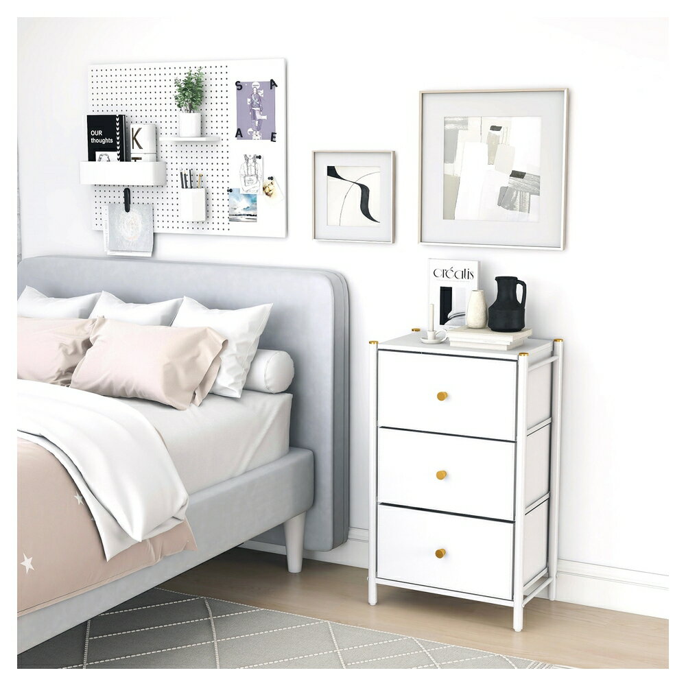 【お得な2個セット】GOLDVEL エレガントチェスト3段W46ホワイト | ホワイト 収納 3段W46 インテリア 家具 タンス チェスト ローチェスト 引き出し シンプル 脚付き 洋服 小物 リビング 寝室 スリム パ ル N7104 日用品