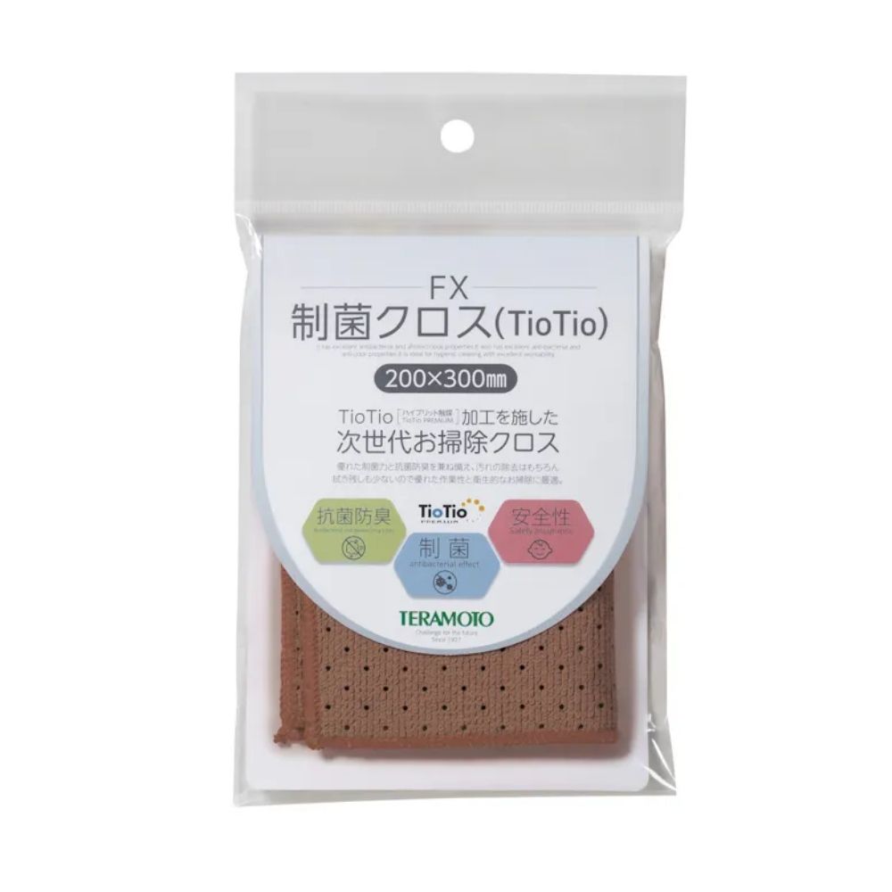 ※沖縄・離島への発送はできかねます。ご注文いただいた後に当店にてキャンセルさせていただく場合がございますのでご了承ください。 商品の特徴 テラモト(TERAMOTO) FX制菌クロス(TioTio) 茶 20×30 CL-374-940-4 製品仕様 【サイズ】200×300mm 【材質】ポリエステル・ナイロン・ポリウレタン 品番:CL-374-940-4 JANコード：4904771904481