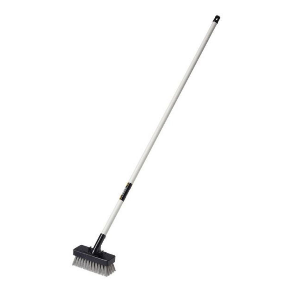【2個セット】テラモト(TERAMOTO) ニューデッキブラシ CL-417-000-0 [法人限定] | デッキブラシ テラモト 床洗浄 コンクリート洗浄 タイル洗浄 掃除ブラシ 水洗いブラシ 清掃用品 業務用ブラシ 洗浄具 汚れ落とし 大掃除 掃除道具 スチール柄 ブラシ 毛材質 2
