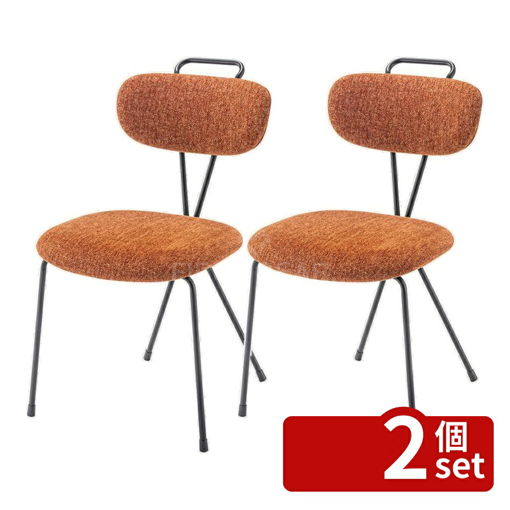 【2個セット】東谷 チェアオレンジチェア 椅子 いす イス シンプル モダン インダストリアル スチール スタイリッシュ チェアー くすみカラー ダークブラウン PC-83OR 店舗 カフェ ラウンジ ロビー ホテル 法人