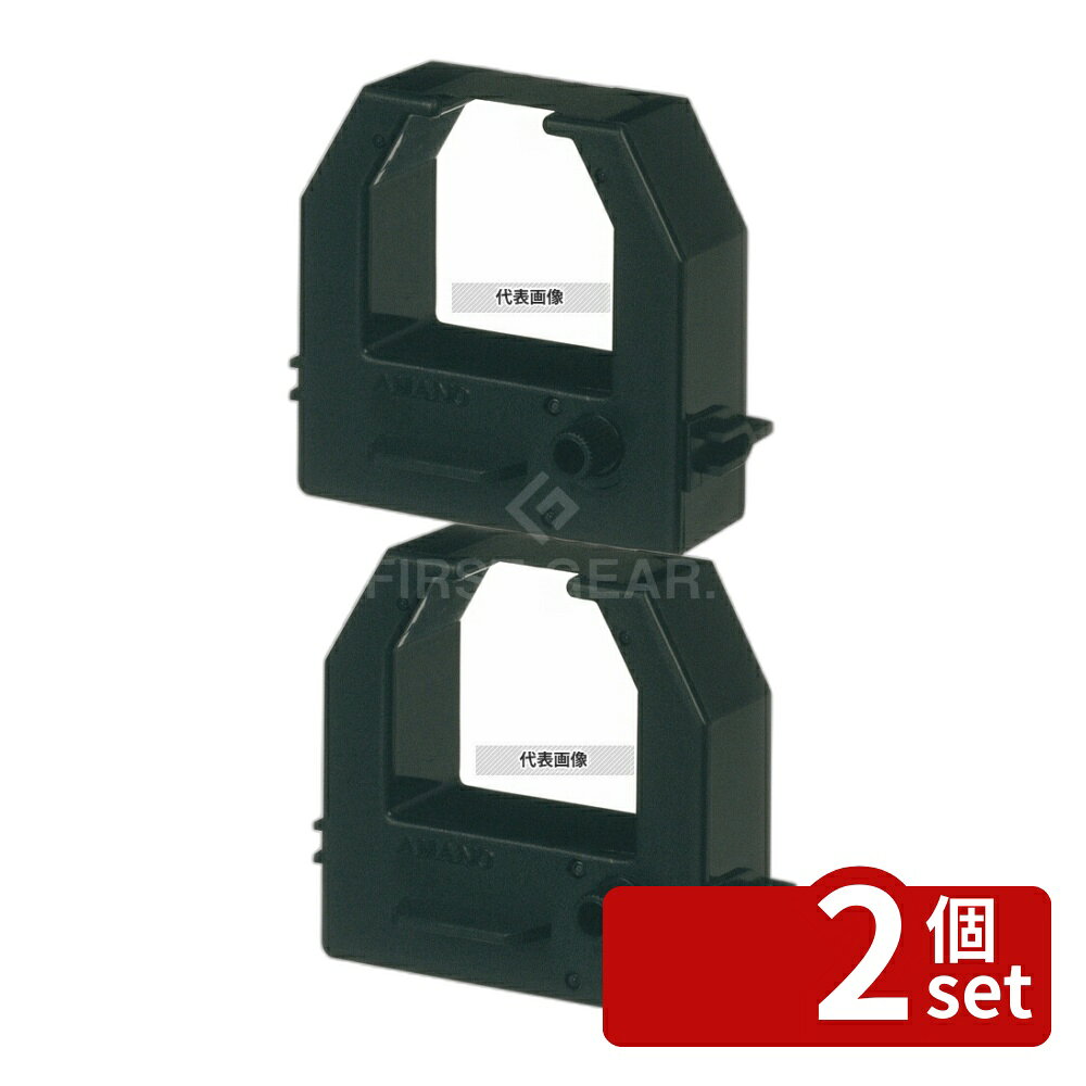 【2個セット】インクリボンカセット CE-319250 黒単色 店舗備品/防災用品 No.6423210