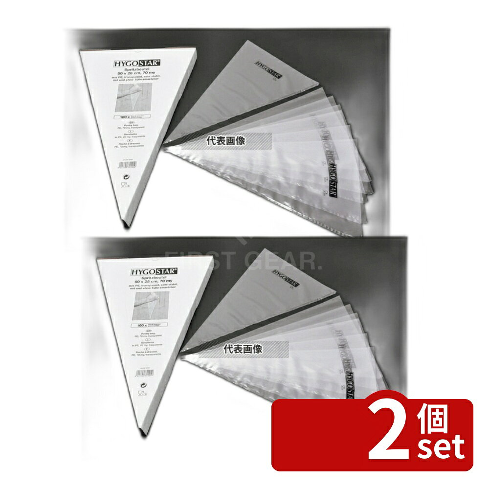 【2個セット】HYGO 使い捨て絞り袋 (箱入リ) 32201 (100枚入) 500×280 製菓/ベーカリー用品 No.6435600