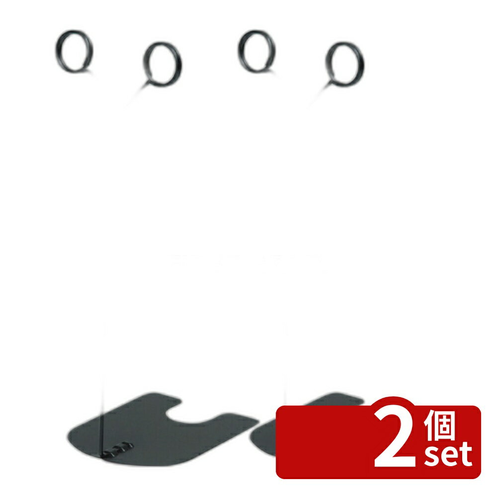 【2個セット】TOMOYA(友屋) ツインリングスタンド TW-20-BK ブラック 59487 70×85×H200 メニュー/卓上サイン No.3869000