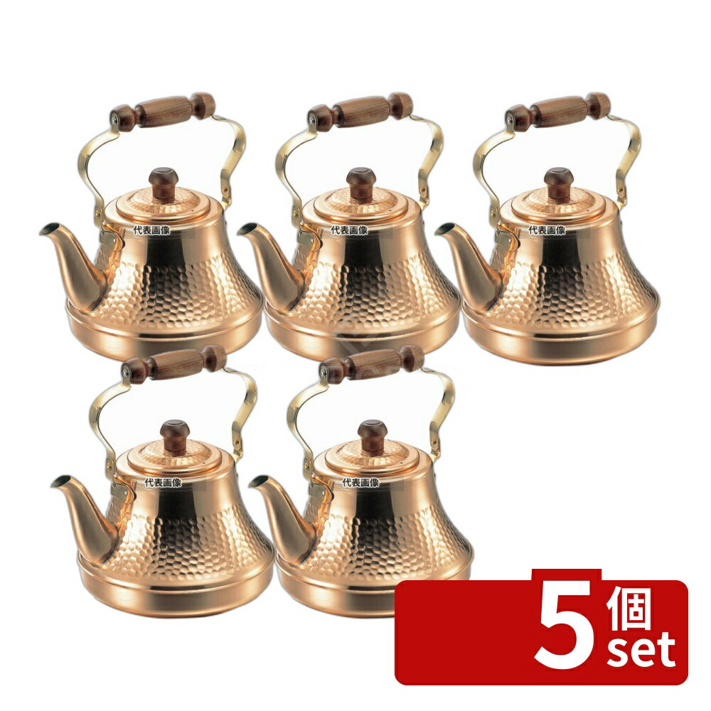 【5個セット】タケコシ 銅 クラッシー ケットル 2.0L 2L 195 カフェ/サービス用品/トレー No.8034800