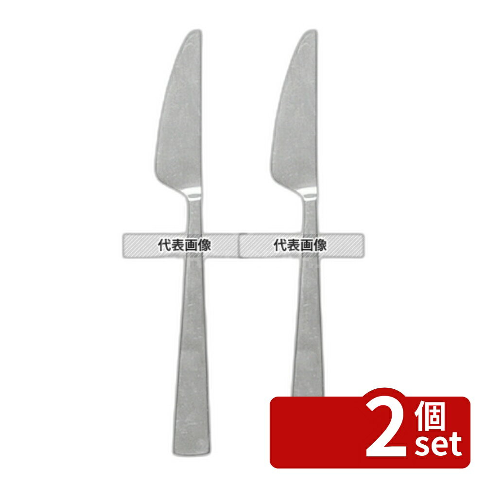 【2個セット】18-8(ステンレス) ダン ディナーナイフ (S・H) ノコ刃付 A33000 205 ナイフ No.8897800