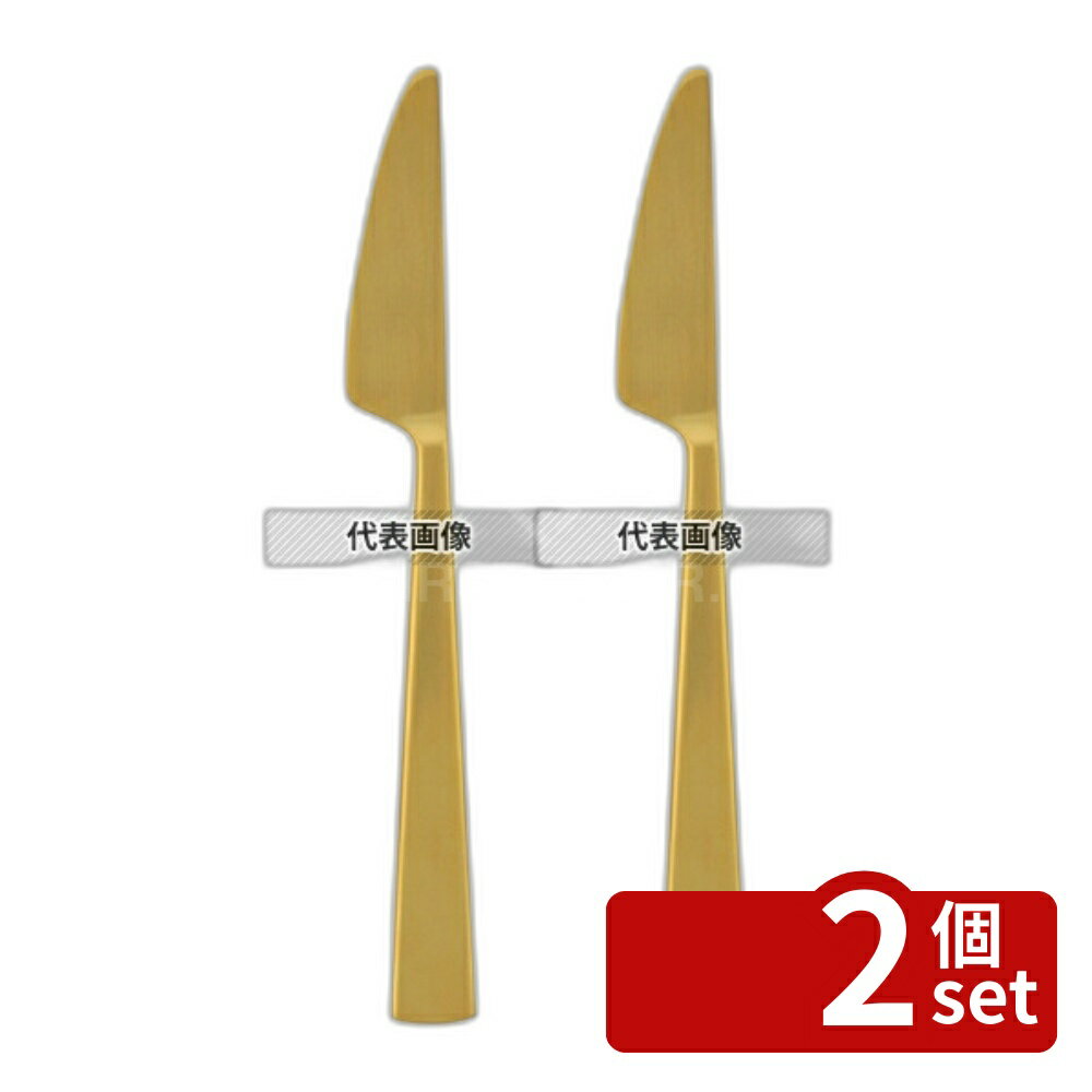 【2個セット】ダン ゴールド ディナーナイフ (S・H) ノコ刃付 A33413 205 ナイフ No.8905200