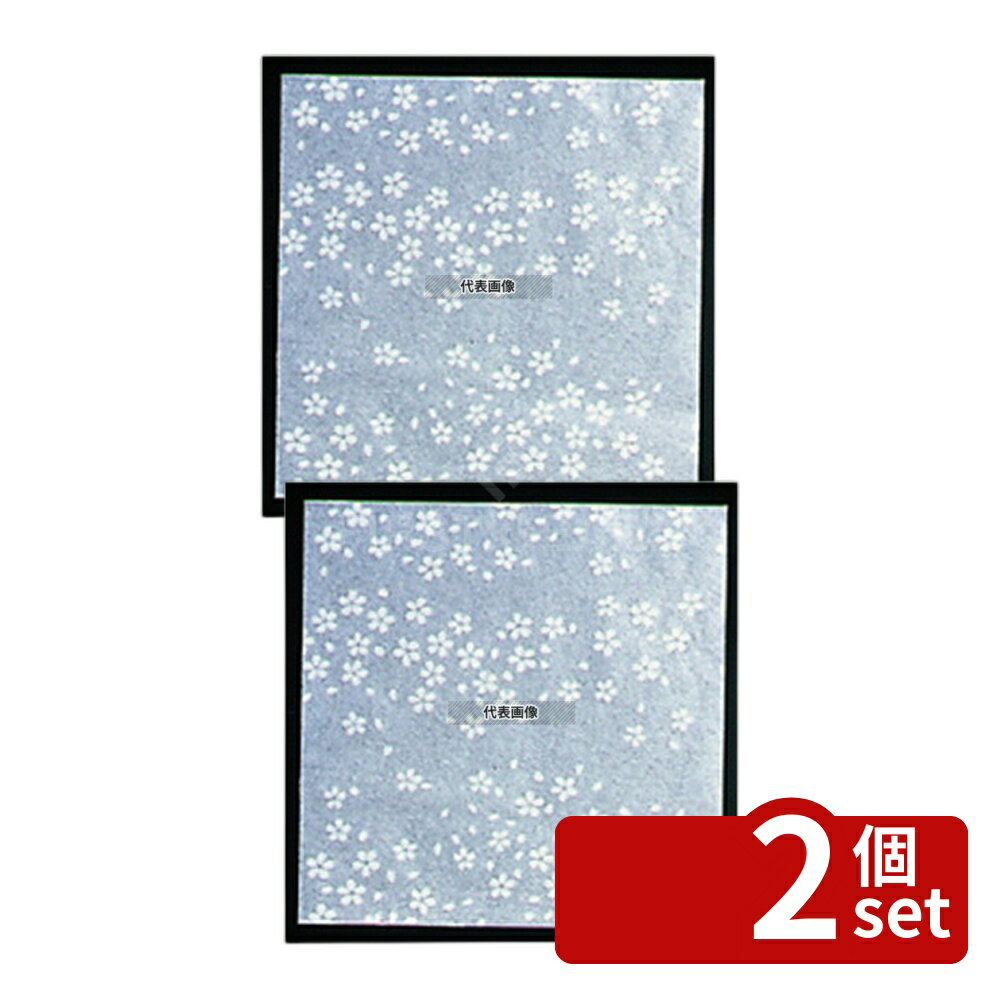 【2個セット】クリア懐敷 サクラ (100枚入) CS-300 無蛍光和紙 300×300 料理演出用品 No.6915300