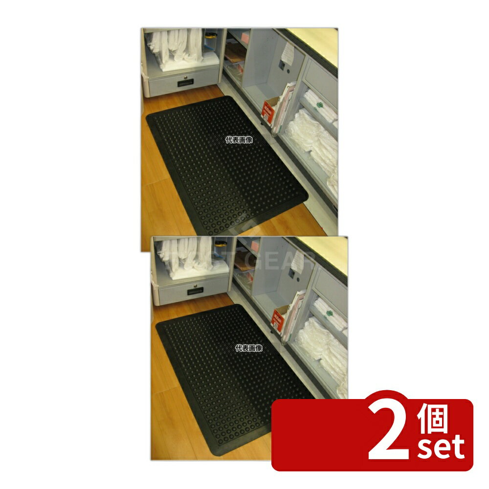 【2個セット】江部松商事 ヨガフレックス 黒 YF0023BK 910×61 清掃/衛生用品 No.7105900