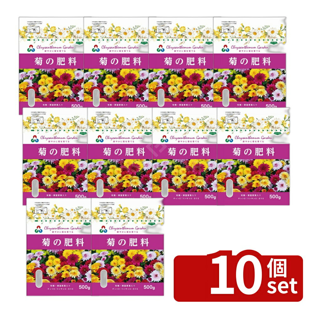 【10個セット】朝日アグリア ST菊の肥料 500g