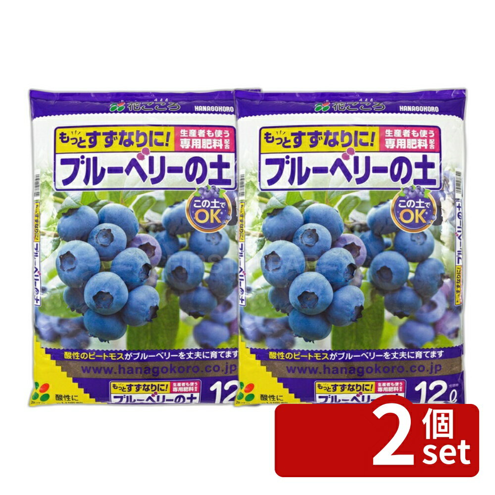 【2個セット】花ごころ ブルーベリーの土 12L [4977445076302]