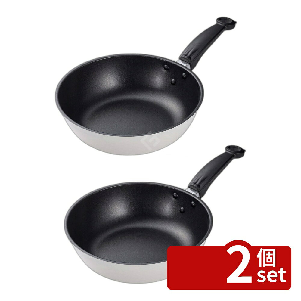 ＼レビュー特典有／【2個セット】Nyammy炒め鍋24cmWGR DW5661 | 炒め鍋 ニャミー ねこ IH グレー 猫グッズ キッチン雑貨 かわいい フライパン 調理器具 アルミ合金 ふっ素樹脂 塗膜加工 耐熱性 猫モチーフ 新生活 一人暮らし 女性 男性 おしゃれ 収納 first34-25109825 ファーストFACTORY パッケージ画像