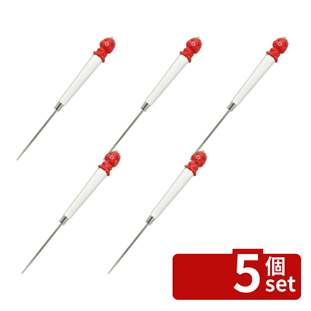 ＼レビュー特典有／【5個セット】DS1007 ステンレスタコヤキピック | たこピック ステンレスピック たこ焼きピック 貝印 タコやん ステンレス製 たこ焼き器 キッチンツール 料理道具 アクセサリー たこ焼き用品 バーベキューグッズ パーティー用品 おしゃれグッズ 抗菌ピック first34-25118306 ファーストFACTORY パッケージ画像