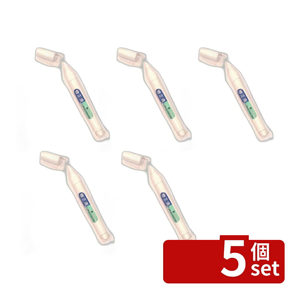 ＼レビュー特典有／【5個セット】サンノート 修正液 ペンタイプ | 修正液 修正ペン 文具 文房具 オフィス用品 事務用品 日用品 ステーショナリー 業務用 学校 学習 入学 入園 卒業 卒園 会社 仕事場 職場 ペンタイプ 水性インク 油性インク 字消し 訂正文具 修正用具