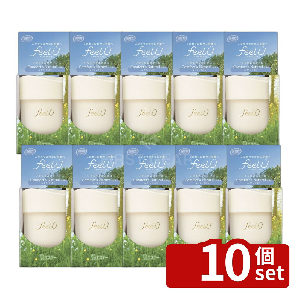 【10個セット】エステー 消臭力 クルマ用 feelU ゲルタイプ 本体 エクリュサボン [単品内容 ...