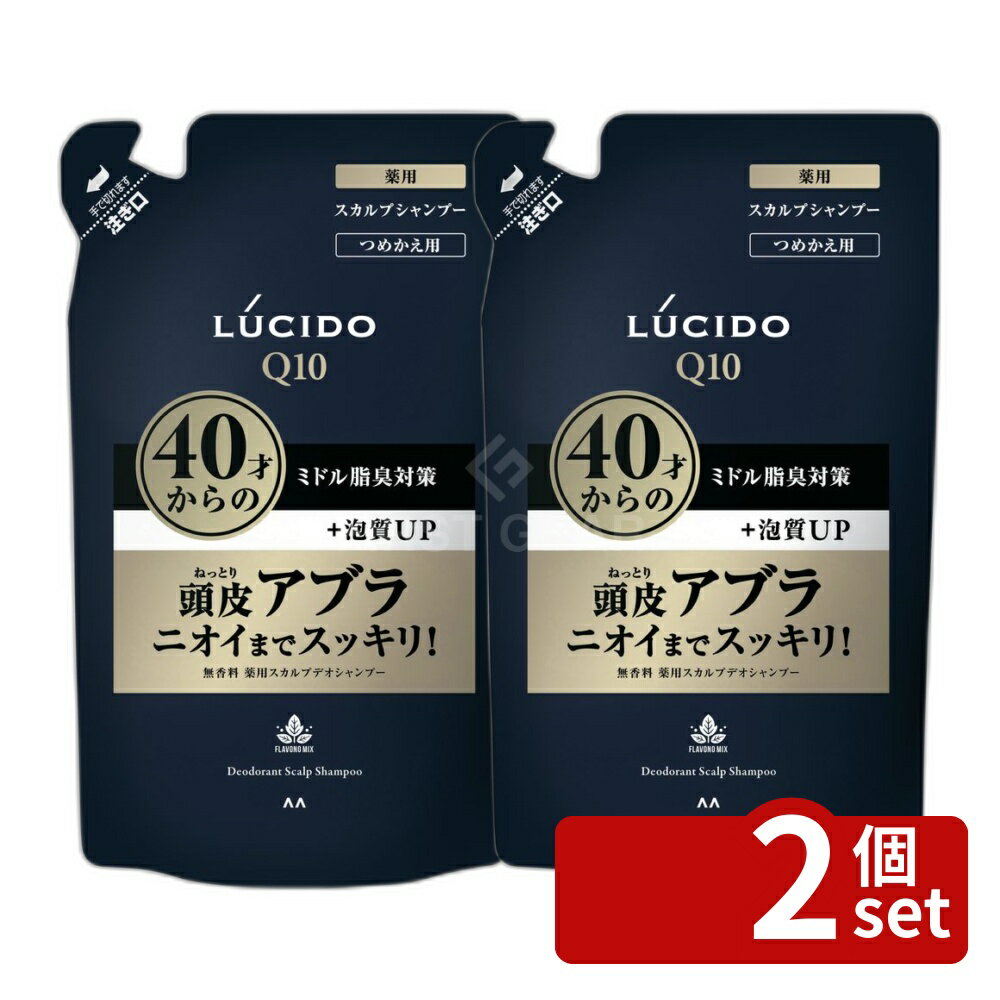 ＼レビュー特典有／【2個セット】 マンダム ルシード 薬用 スカルプデオシャンプー 詰替え [単品内容量/380ml] | ルシード シャンプー 薬用 シャンプー メンズ スカルプ デオシャンプー 男性用シャンプー 無香料 ノンシリコン 洗浄 ディープクレンジング