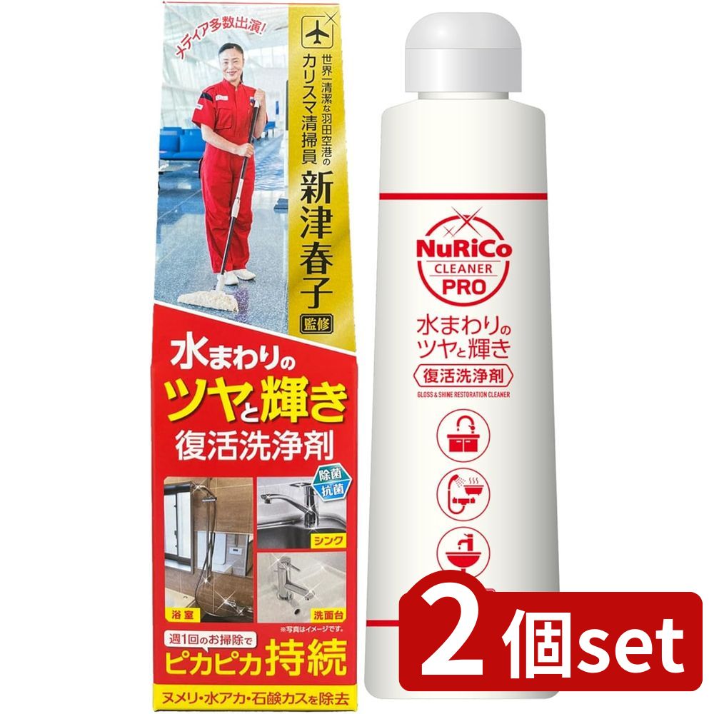 2個set アイオン 水まわりのツヤと輝き復活洗浄剤175-W | 浴室 シンク 洗面台 水まわり用洗剤 クエン酸 洗浄 除菌 抗菌 水アカ ヌメリ 石鹸カス 光沢 鏡用洗剤 タイル用洗剤 FRP洗浄剤 ステンレス洗浄剤 ドライシンク 輝き復活 260ml 洗浄剤 日本製