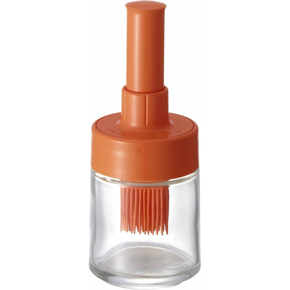 アスベル フォルマ ワンプッシュ油引き(バネ式) OR | オイルブラシ 油引き シリコン製 オイルボトル オイル差し 油ひき オイルポット キッチンツール 油引きブラシ フォルマワンプッシュ油引き バネ式 アスベル フォルマ オレンジ たこ焼き ホットプレート 鍋