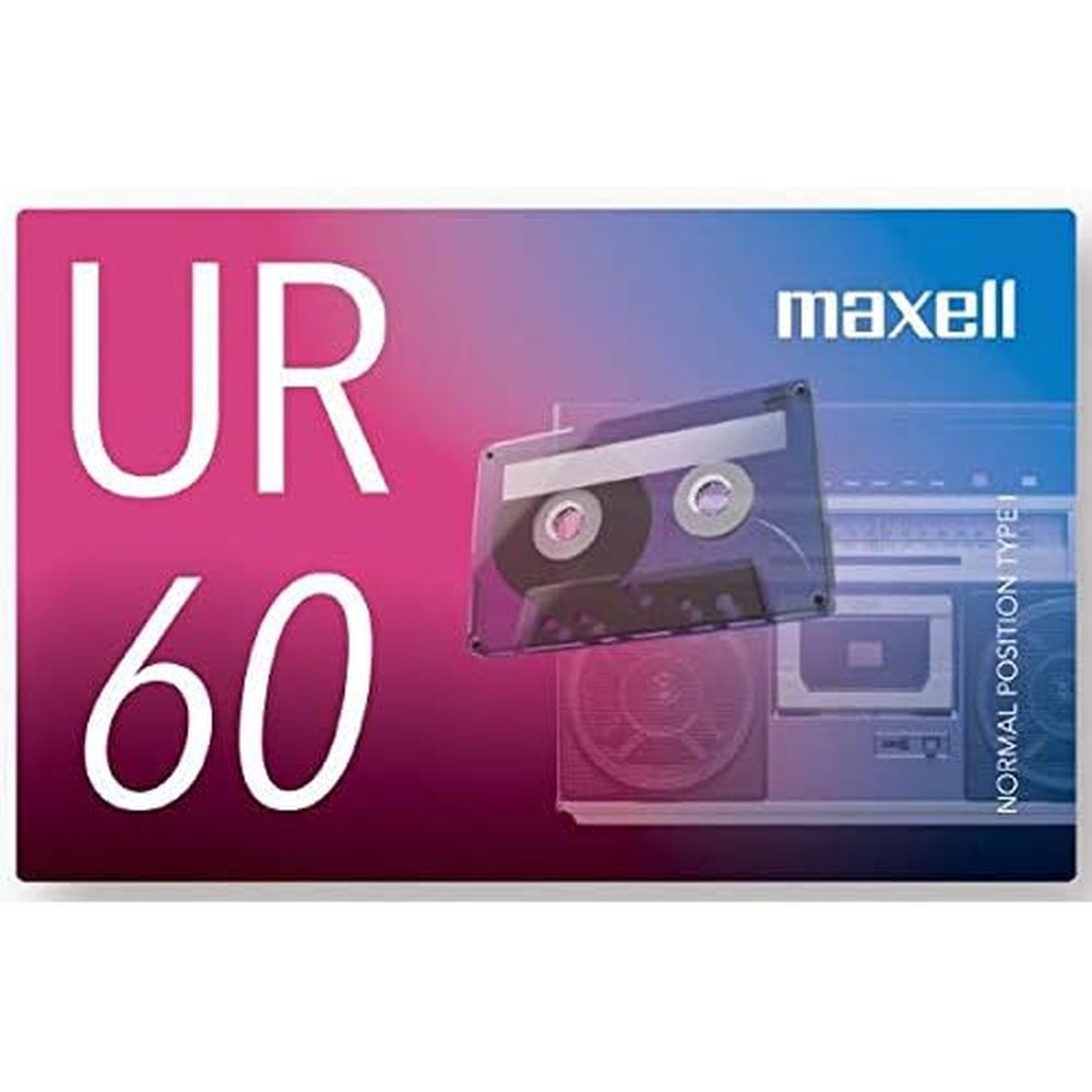 【2個セット】 maxell カセットテープ | 音楽用カセットテープ カセットテープ マクセル UR-60N 60分 テープ録音 音楽カセット 楽がきタイトルスペース ノーマルポジション 厚型ケース おそうじリーダーテープ カセットブーム