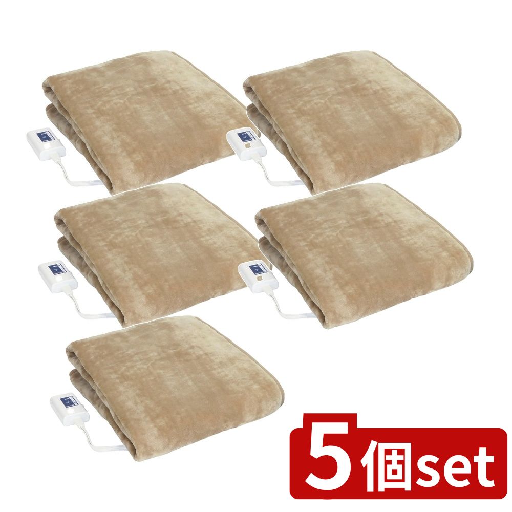 【5個セット】 ゼピール 電気敷毛布 消臭 ベージュ (1枚) | 電気毛布 敷毛布 電気敷き毛布 寝具 寒さ対策 防寒 便利家電 シングル 布団 110×140 洗える 丸洗い スライドスイッチ 防臭 断熱 フランネル 1人用 ダニ対策 暖房器具