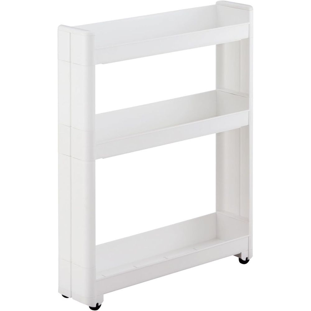 不動技研 F2548スマートワゴンfitランドリー3段WH | ランドリー スマートワゴン 3段 スリム すき間収納..