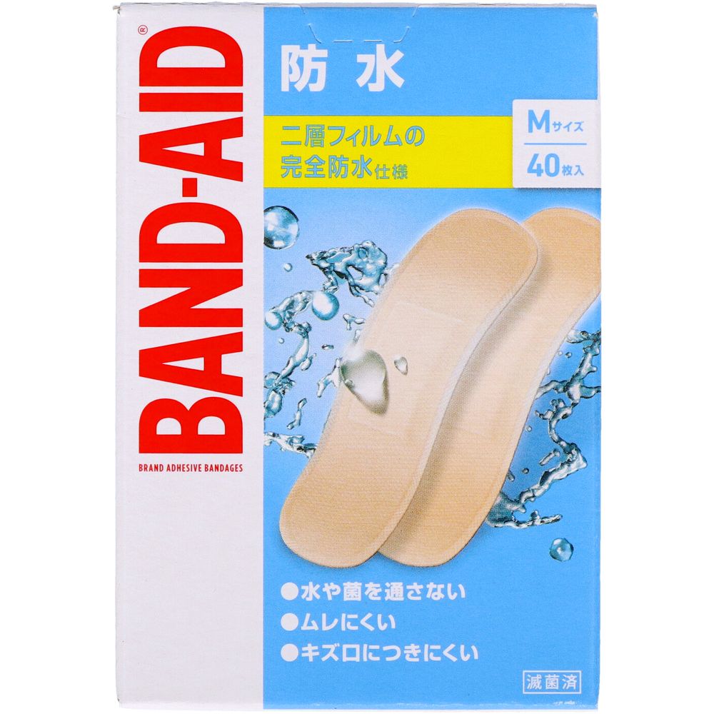 JNTL バンドエイド 防水 Mサイズ [単品内容量/40枚] | バンドエイド 絆創膏 防水 傷テープ バンドエイド 防水 バンドエイド バンドエイド絆創膏 傷用絆創膏 バンドエイド 防水絆創膏 救急箱 お手入れ用品 バンドエイド