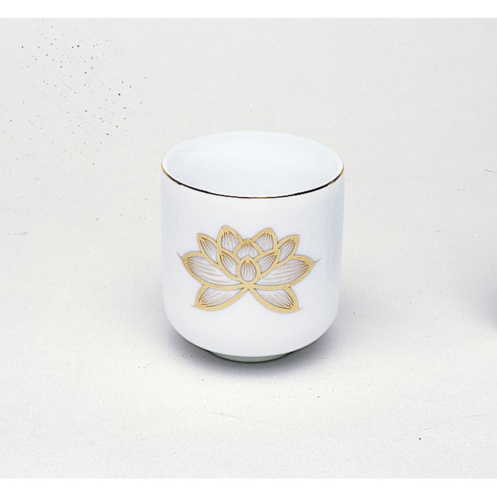 ＼レビュー特典有／マルエス 白上金ハス湯呑 1.6寸 [単品内容量/1個] | 陶器 湯呑 白上金 ハス 湯呑み ..