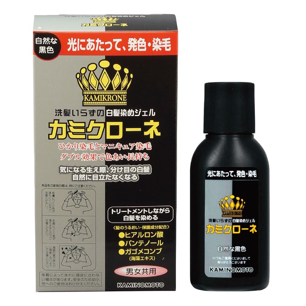 ＼レビュー特典有／加美乃素本舗 カミクローネ ナチュラルブラック [単品内容量/80ml] | 加美乃素 白髪染め カミクローネ ヘアマニキュア ジェルタイプ 男女共用 ナチュラルブラック 簡単使用 トリートメント成分 洗い流し不要 おすすめ染毛料