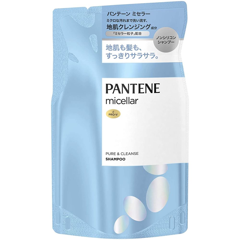 ＼レビュー特典有／P&G パンテーン ミセラー ピュア&クレンズ シャンプー 詰替 [単品内容量/350ml] | P&G パンテーン シャンプー ミセラー ノンシリコン フレッシュミント プロビタミンB5 シャンプー詰め替え ミクロ泡 クレンジング成分