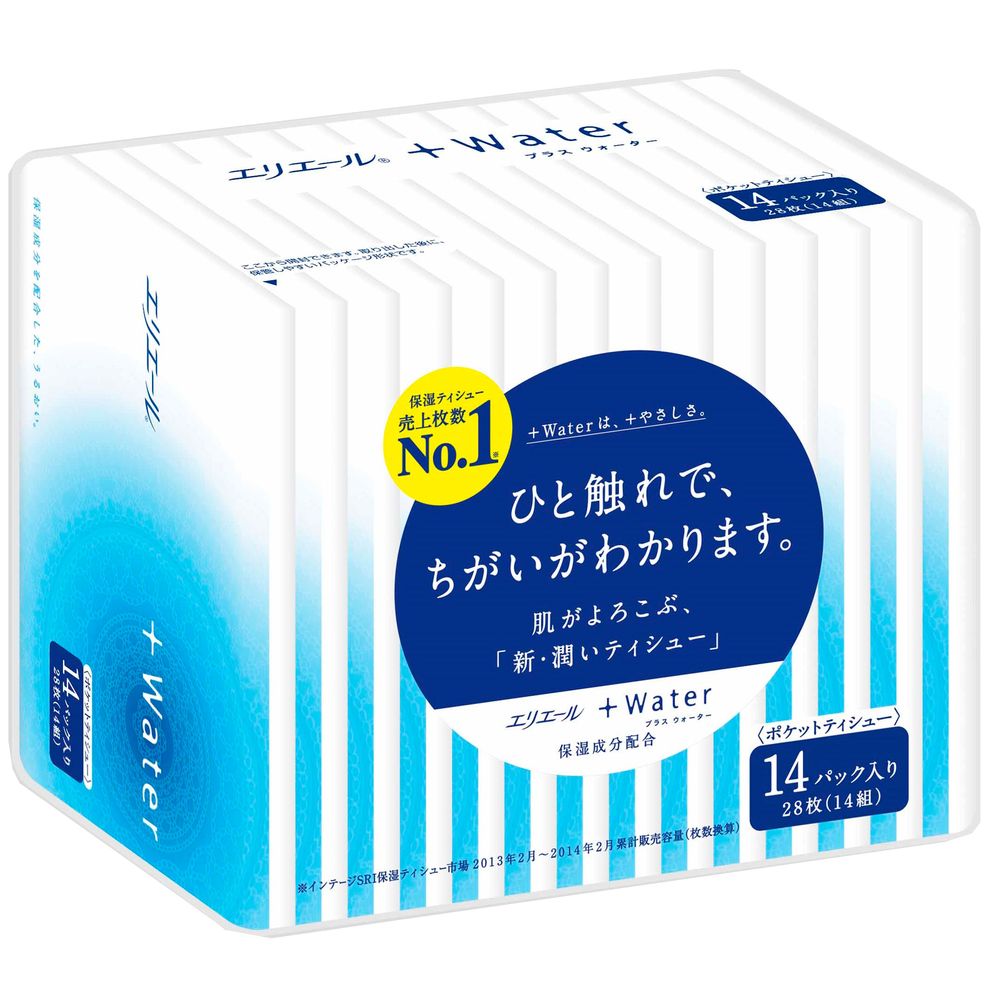 ＼レビュー特典有／大王製紙 エリエール+WATERポケット14W×14個 [単品内容量/14個] | エリエール ポケ..