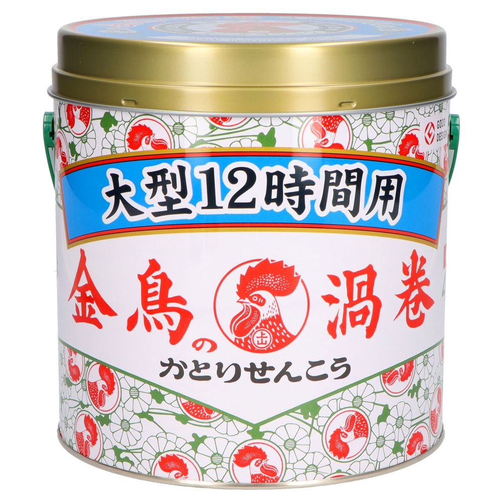 ＼レビュー特典有／大日本除虫菊 金鳥の渦巻 大型 12時間用 [単品内容量/40本] | 大日本除虫菊 蚊取り線香 金鳥の渦巻 医薬部外品 蚊取り線香缶 除虫菊 燻煙式蚊取り線香 殺虫成分 ピレスロイド線香 蚊取り 室内蚊取り線香 蚊取り器