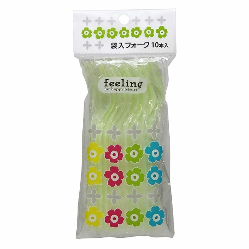 大和物産 feeling 袋入フォーク [単品内容量/10本] | フォーク 大和物産 使い捨て フォーク 簡易容器 ..