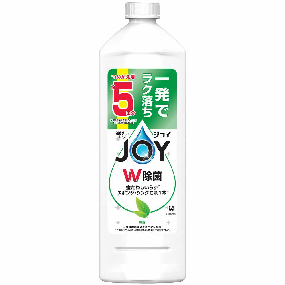 ＼レビュー特典有／P&G 除菌ジョイコンパクト 緑茶の香り 特大 [単品内容量/670ml] | ジョイ W除菌 食..