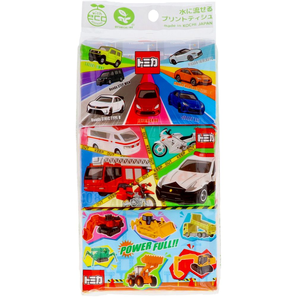 ＼レビュー特典有／ハヤシ商事 トミカ [単品内容量/6個] | トミカ ポケットティッシュ キャラクター テ..