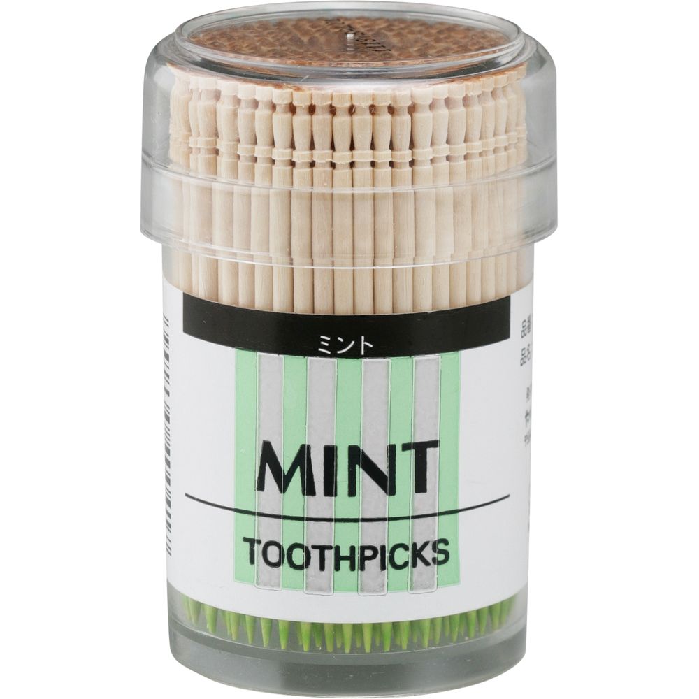 やなぎプロダクツ 香りの楊枝(ミント)容器入 [単品内容量/240本] | 香りの楊枝 ミント フレーバー やなぎプロダクツ 食後 気分転換 リフレッシュ その他のフレーバー 便利グッズ 衛生的 デンタルフロス おしゃれ テーブルウェア