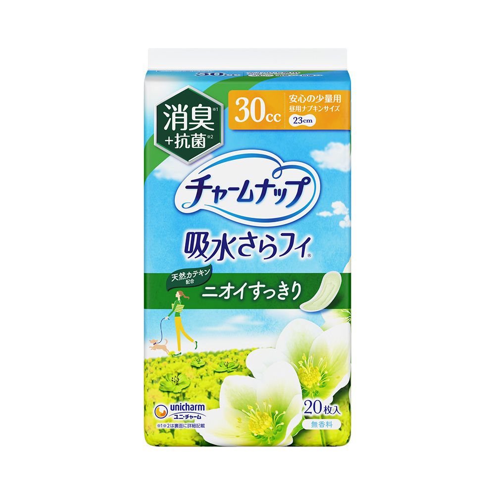 ＼レビュー特典有／ユニ・チャーム チャームナップ安心の少量用消臭タイプ [単品内容量/20枚] | チャームナップ 軽失禁パッド 女性用 消臭タイプ お肌さらさら 小型 通気性 抗菌シート 瞬間吸収 嬉しい安心 吸収体 日本製 ユニ・チャーム