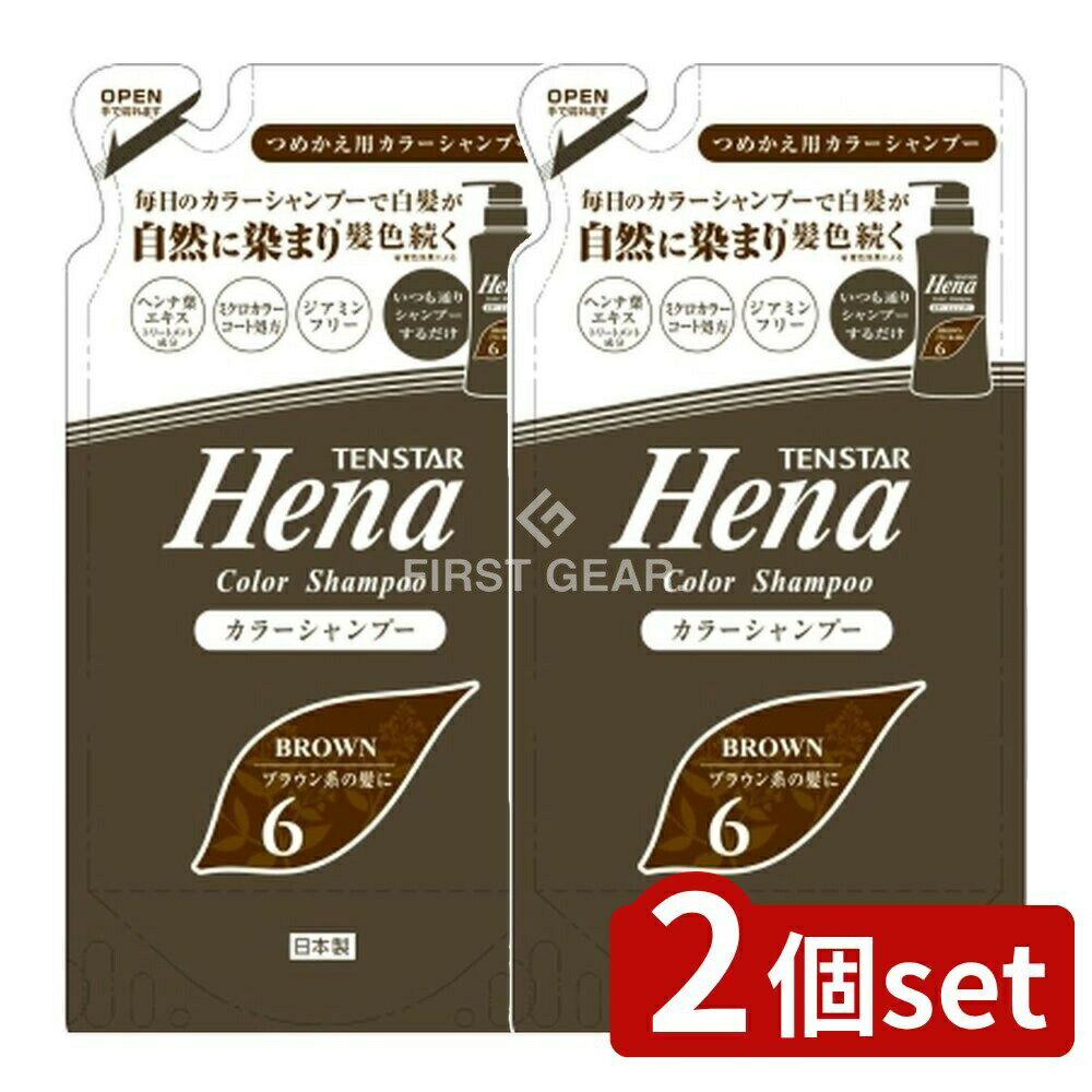 【2個セット】 ミマスクリーンケア テンスター カラーシャンプー ダークブラウン(詰替用) [単品内容量/..