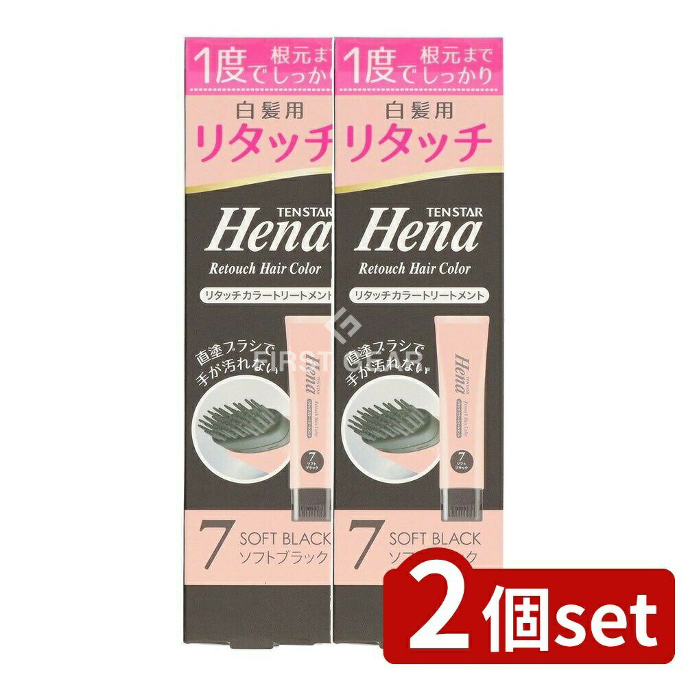 【2個セット】 ミマスクリーンケア テンスターヘナ リタッチカラートリートメント ソフトブラック [単..