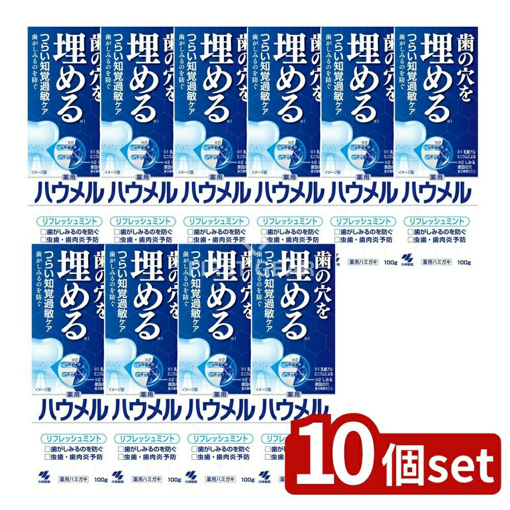 ＼レビュー特典有／【10個セット】 小林製薬 ハウメル [単品内容量/100g] | 小林製薬 ハウメル リフレッシュミント 薬用ハミガキ 医薬部外品 オーラルケア リフレッシュミント ケア商品 ストレスフリー 日本製 定期的な使用 各種症状