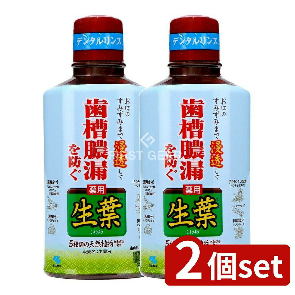 【2個セット】 小林製薬 生葉液 [単品内容量/330ml] | 小林製薬 歯槽膿漏 デンタルリンス 生葉液 ハーブミント 医薬部外品 天然成分 日本製 小林製薬商品 透明液体 日用品 口腔リンス