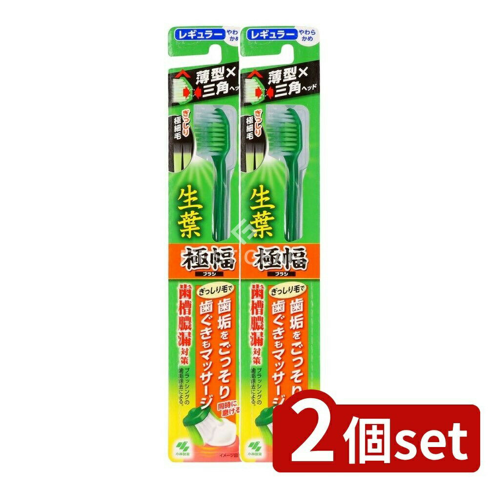 【2個セット】 小林製薬 生葉極幅ブラシ やわらかめ [単品内容量/1本] | 生葉 歯ブラシ 生葉 極幅ブラ..