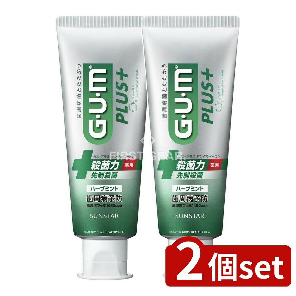 【2個セット】 サンスター ガム・プラス デンタルペースト ハーブミント [単品内容量/120g] | ガム デ..