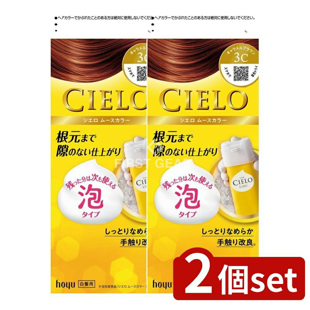 ＼レビュー特典有／【2個セット】 ホーユー シエロ ムースカラー 3C キャラメルブラウン [単品内容量/100ml] | シエロ 白髪染め ヘアカラー ムースカラー キャラメルブラウン 泡タイプ シエロムースカラー ヘアケア フローラル香り 簡単染め 残り取っておける