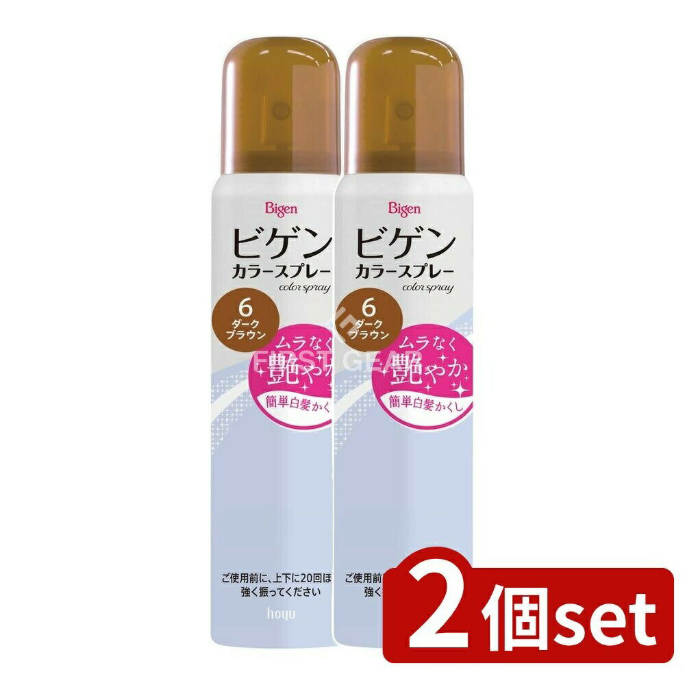 ＼レビュー特典有／【2個セット】 ホーユー ビゲン カラースプレー 6 自然な褐色 [単品内容量/82g] | ..