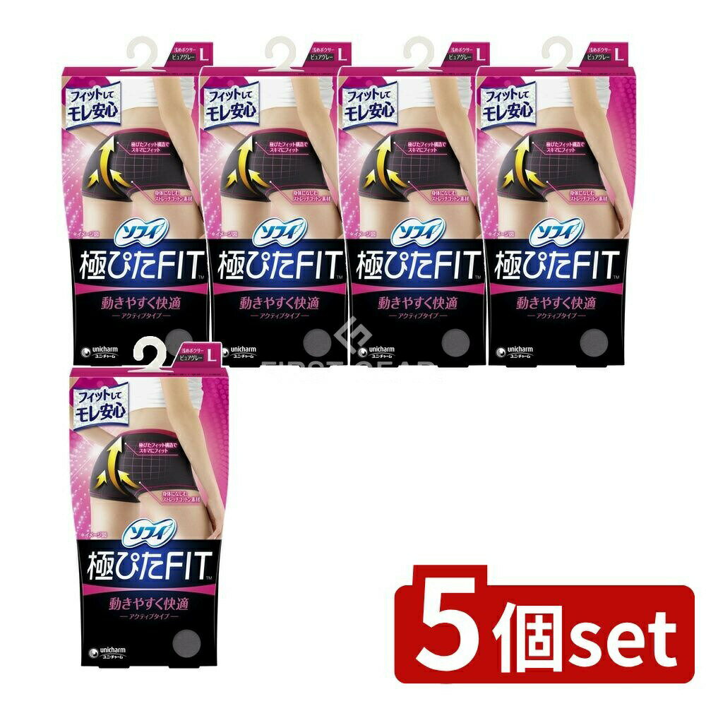 【5個セット】 ユニ・チャーム ソフィ極ぴたLピュアグレー [単品内容量/1個] | ソフィ極ぴたFIT 生理用..