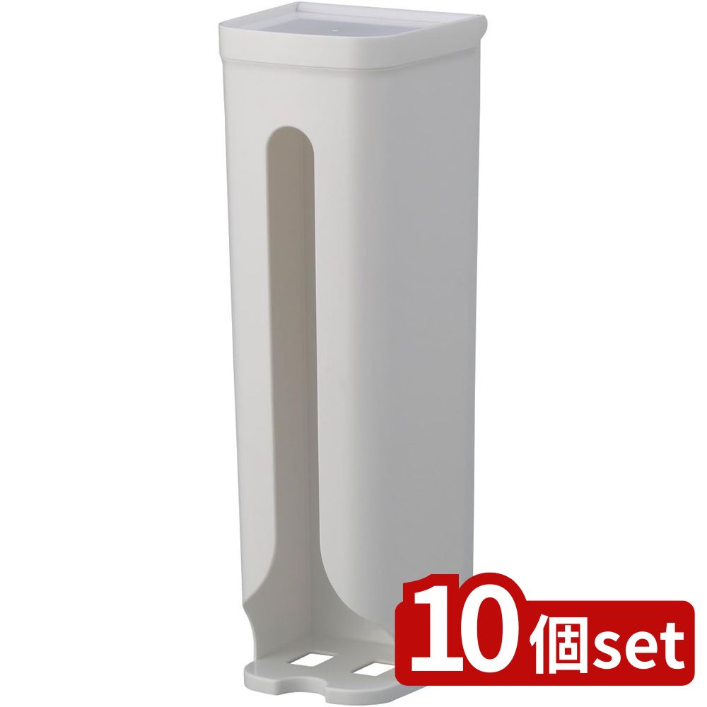 【10個セット】イノマタ化学 イノマタ レジ袋ストッカー ホワイト 0097 | イノマタ レジ袋ストッカー レジ袋 ゴミ袋 ストック 袋 キッチン マグネット 冷蔵庫 収納 台所 かさばる レジ袋収納 吸盤 取り出し 簡単 便利 選べる 繰り返し 使用 素材