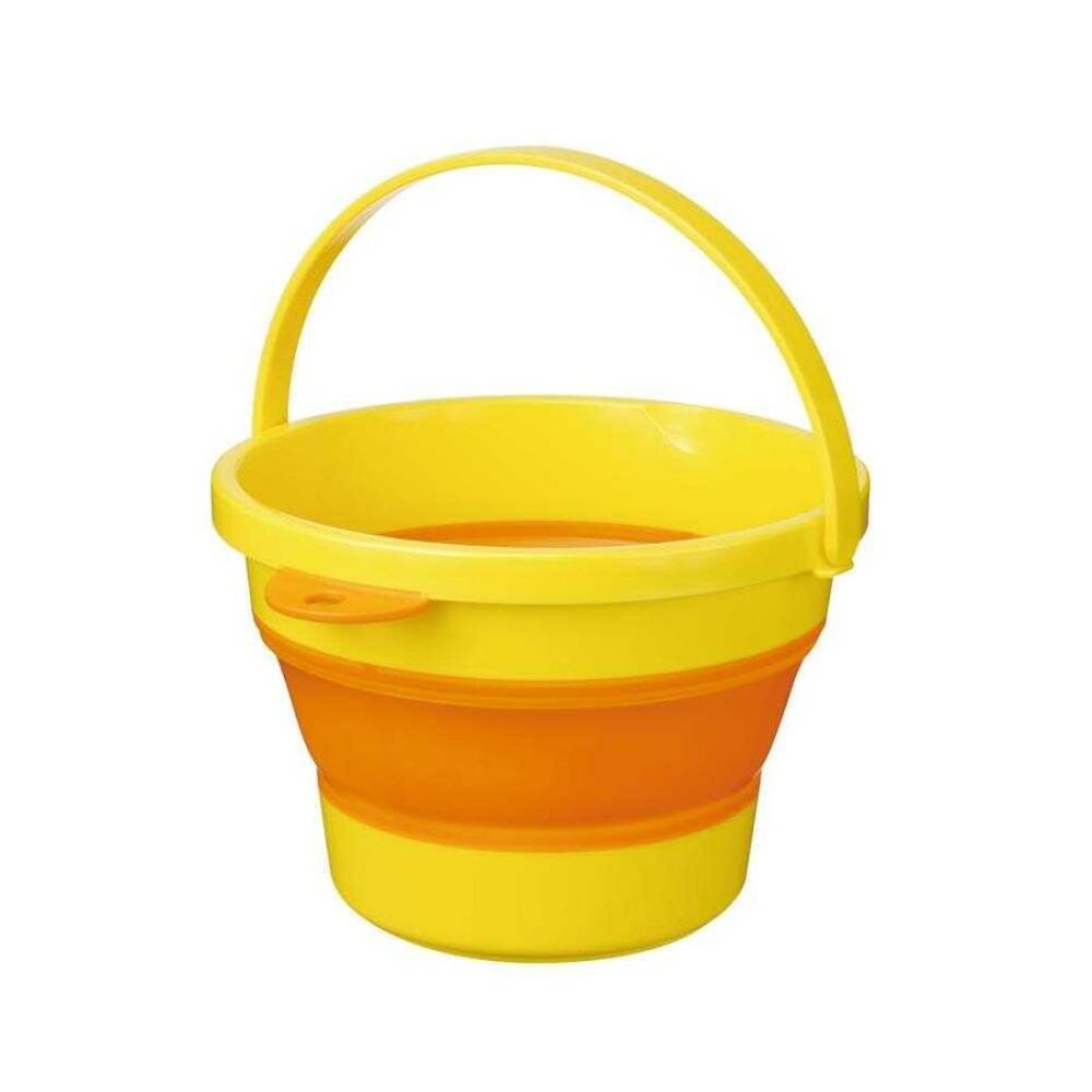 伊勢藤 ソフトバケツ ミニ イエロー I-536 | キャンプ ソフトバケツミニ ミニ バケツ イエロー 日本製 防災 アウトドア 収納 掃除 洗 折りたたみ 使い勝手 ガーデニング 旅行 便利 お風呂 砂場遊び 潮干狩り コンパクト 持ち運び 軽量 スリム 耐久性