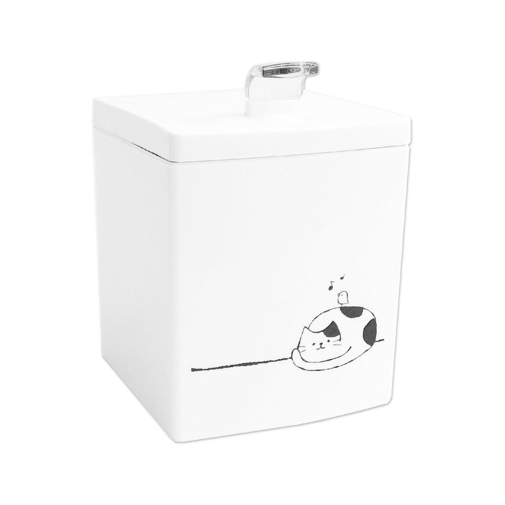 なごみねこ コーナーポット ホワイト | コーナーポット サニタリーボックス ダストボックス トイレ 便..