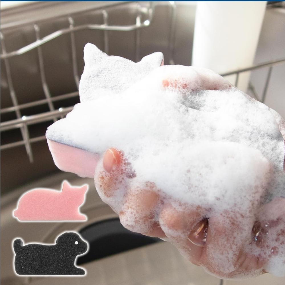 選べる ペット用食器スポンジ 犬・猫用 | スポンジ 食器 ペット ミクロブラシ ヌメリ 可愛い おしゃれ ..